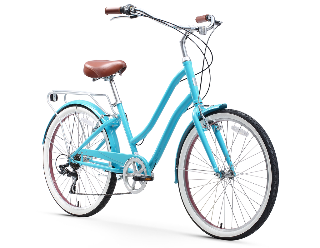 Sixthreezero Women s 26 Inch 7 Speed Bicycle Teal Preassembled