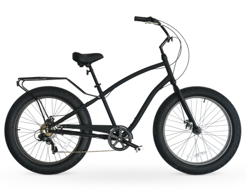 sixthreezero EVRYjourney Men's 26" FAT Tire 7-Speed Sport Hybrid Cruiser Bicycle