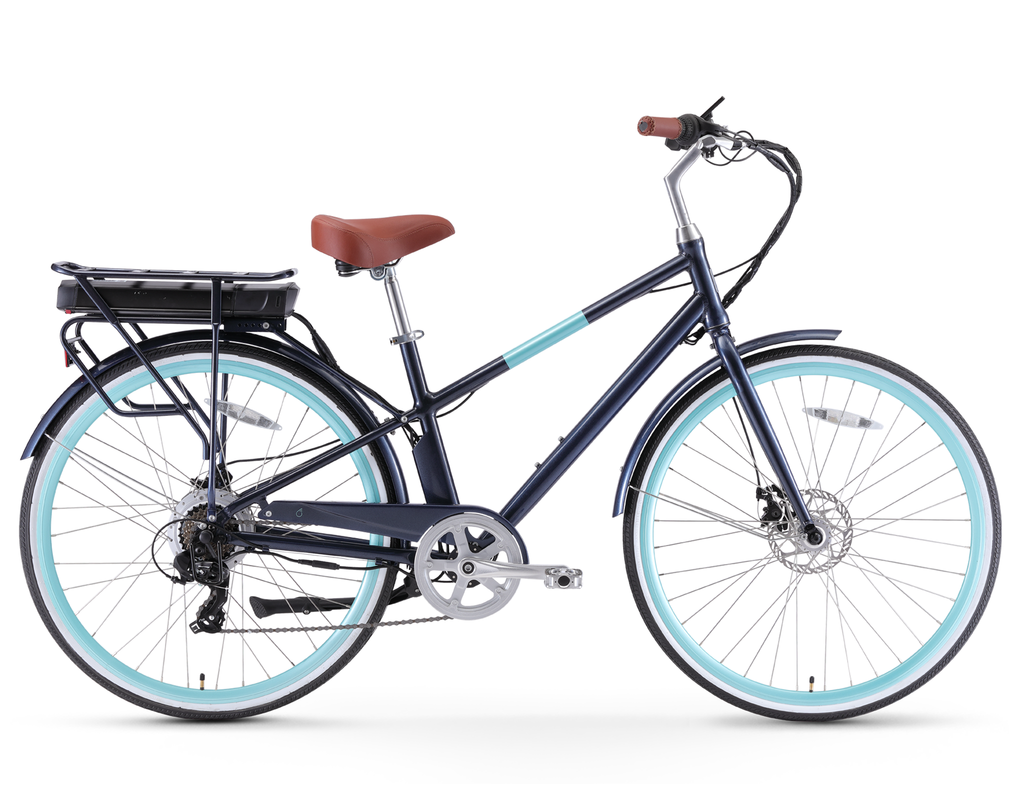 electric women's bicycles sixthreezero Reach your Destination Women's 500W 7-Speed Electric Bicy