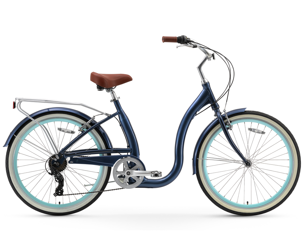sixthreezero Simple Step-Thru Women's 7-Speed Bicycle | Beachbikes sixthreezero Simple Step-Thru Women's 7-Speed Bicycle | Beachbikes