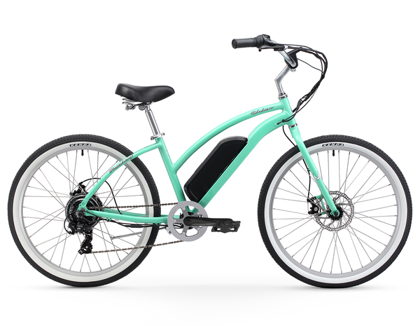 Firmstrong Electric Bicycle Women's 26 Inch 350 Watt 7 Speed Beach Cruiser E -Bike Firmstrong Electric Bicycle Women's 26 Inch 350 Watt 7 Speed Beach Cruiser E -Bike
