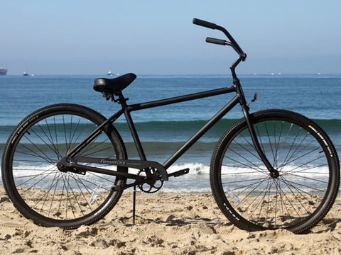 Firmstrong Black Rock Single Speed - Men's 29" Beach Cruiser Bike, Matte Black