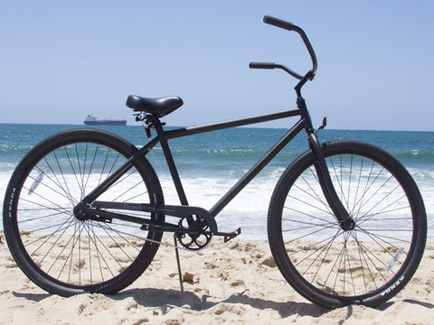 Firmstrong Black Rock Single Speed - Men's 29" Beach Cruiser Bike, Matte Black