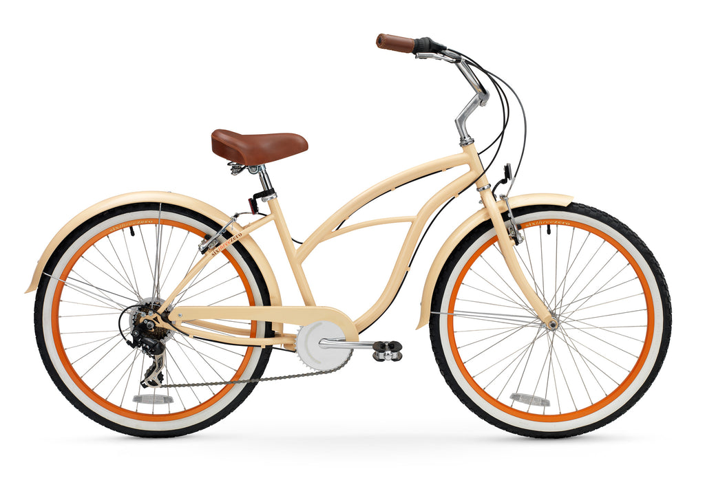 Sixthreezero Women's 26 Inch Beach Cruiser Bike Fully Assembled 7 Speed Bicycle